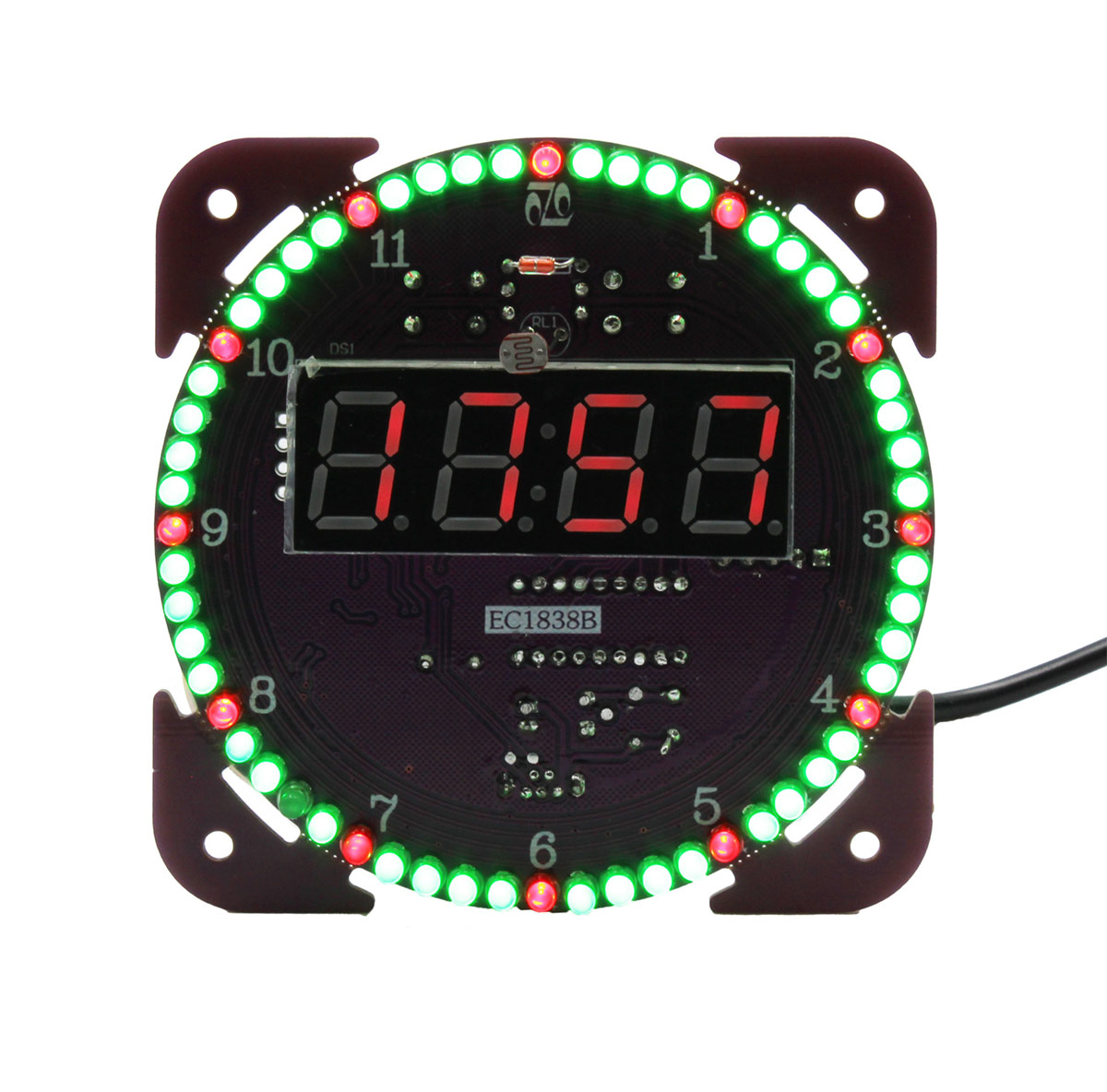 Bausatz Rotation LED Uhr DS1302 mit Gehäuse