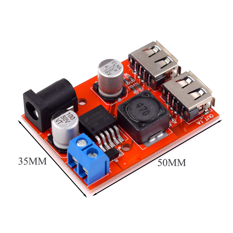 Spannungswandler LM2596 Step-Down Modul DC 9-36V zu 5V 3A Dual USB – Bild 4