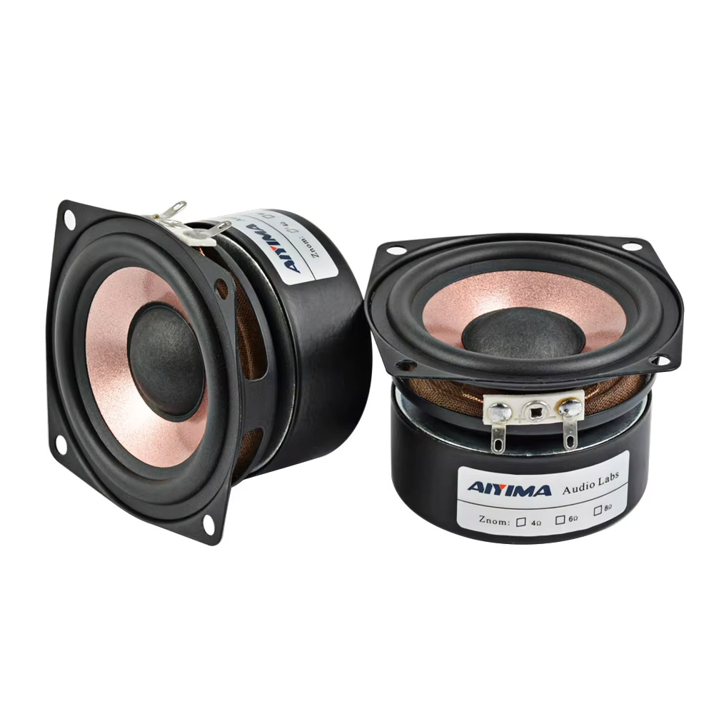 AIYIMA 2x HiFi Lautsprecher 2.5 Zoll 8 Ohm 15W Full Range Audio Speaker Set
