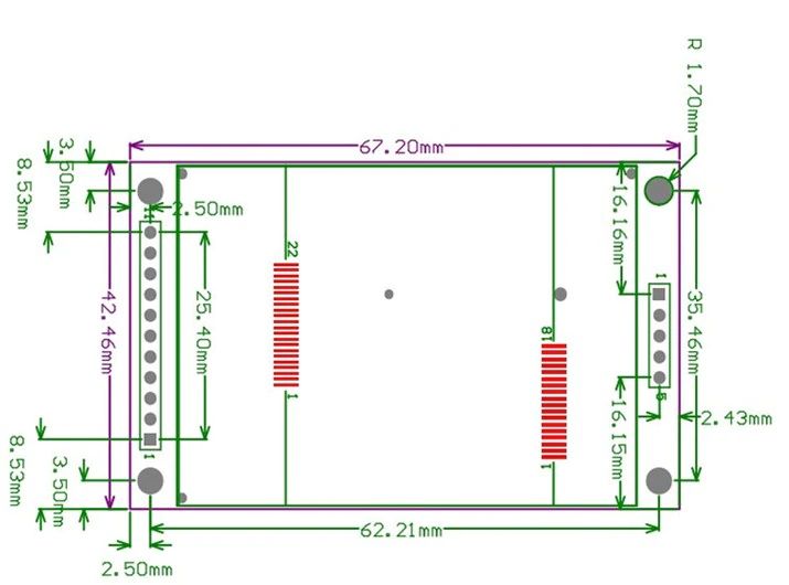 2,0" TFT LCD Display Modul ILI9225 176x220