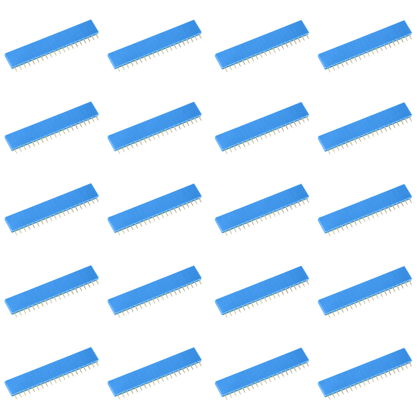 20x Buchsenleiste 20-polig 2,54mm blau