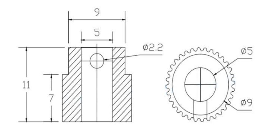 MK7 / MK8 Extruder Vorschubrad für 1.75/3mm Filament 36 Zähne