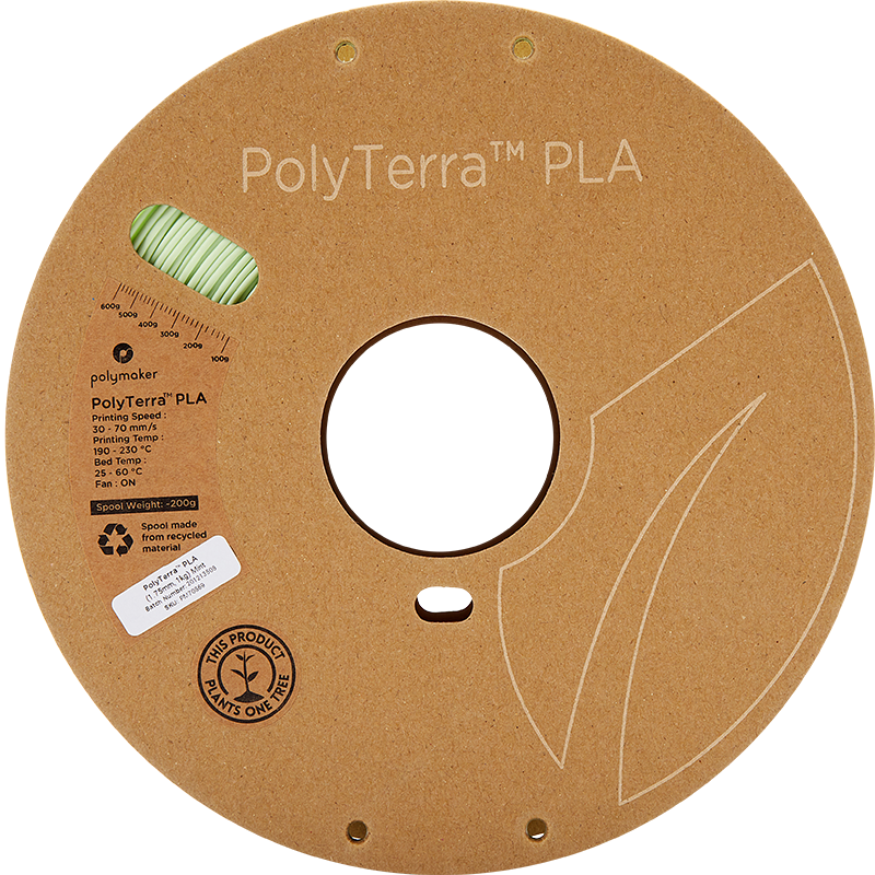 Polymaker PolyTerra PLA Filament Mint 1.75mm 1kg