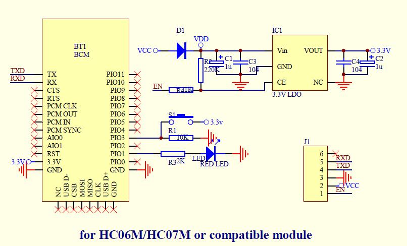 HC-05 Bluetooth Funkmodul 3.3V