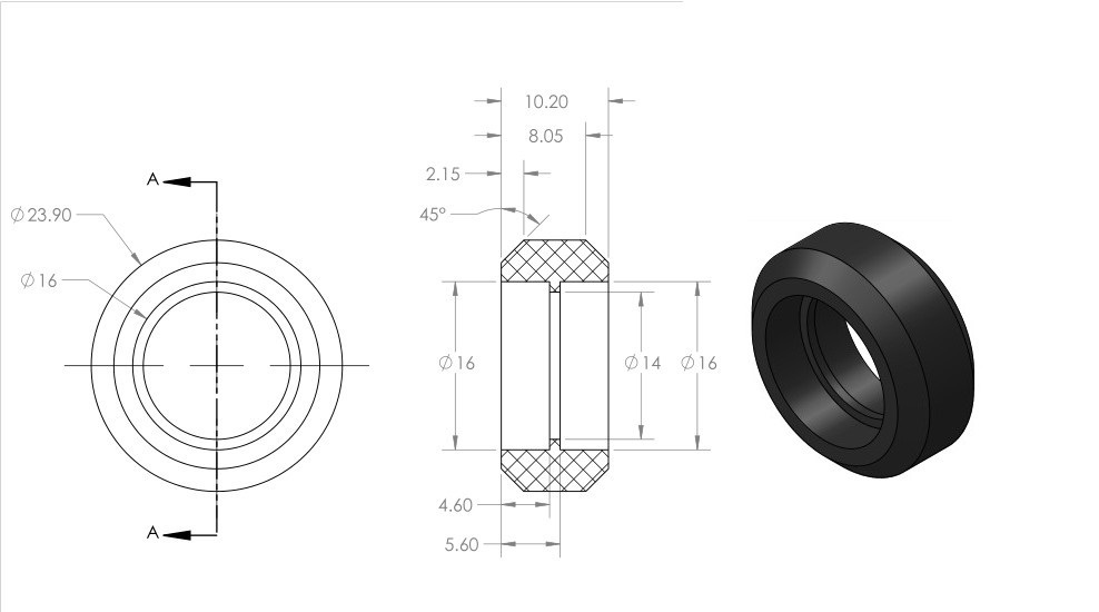 Solid Delrin V Wheel Kit Für Openbuilds V-Slot Rail