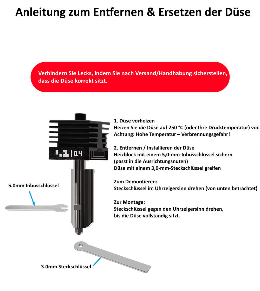Hotend Standard Flow für H2D / H2S / H2C 0.4mm Düse