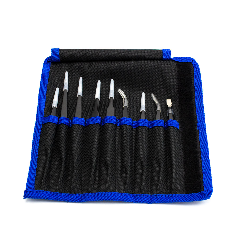 yourDroid ESD Pinzetten Set 9-teilig mit Tasche
