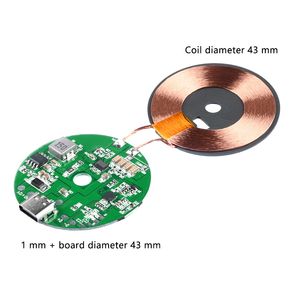 Hochleistungs-Wireless-Charger Modul DC 5–12V 20W – Type-C Schnelllade-Schaltkreis für Mobilgeräte