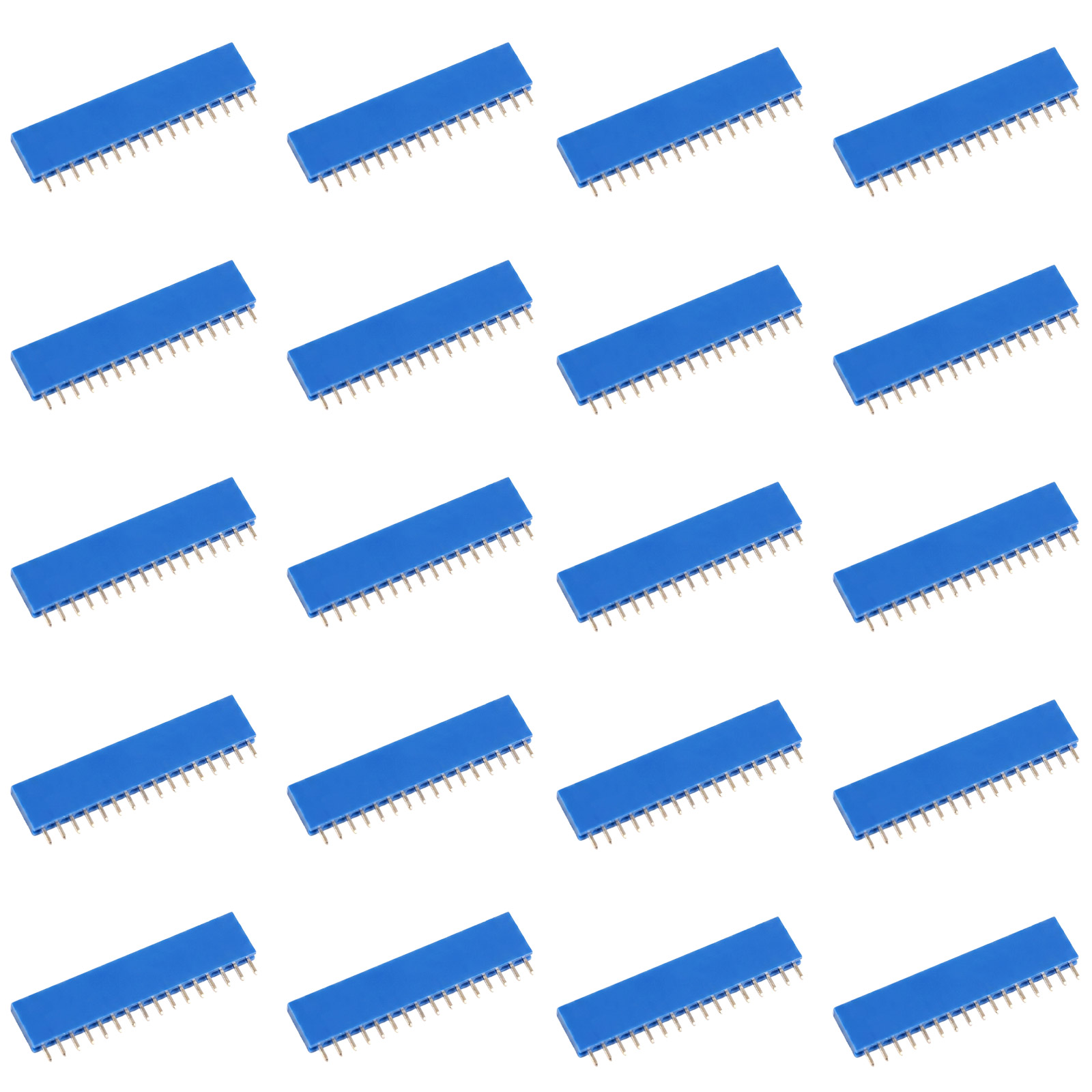 20x Buchsenleiste 16-polig 2,54mm blau