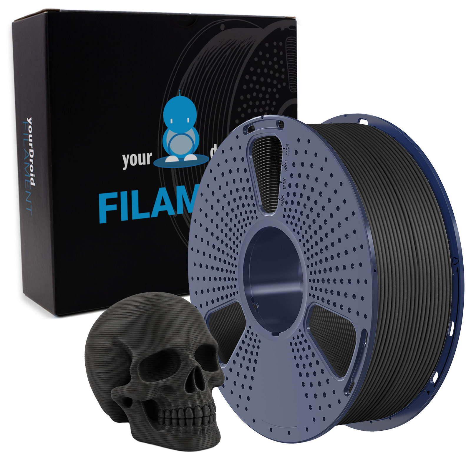 yourDroid PLA Filament Schwarz Matt 1.75mm 1kg