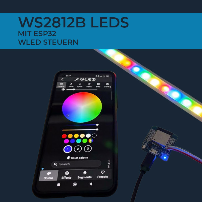 WS2812B LEDs mit ESP32 WLED steuern
