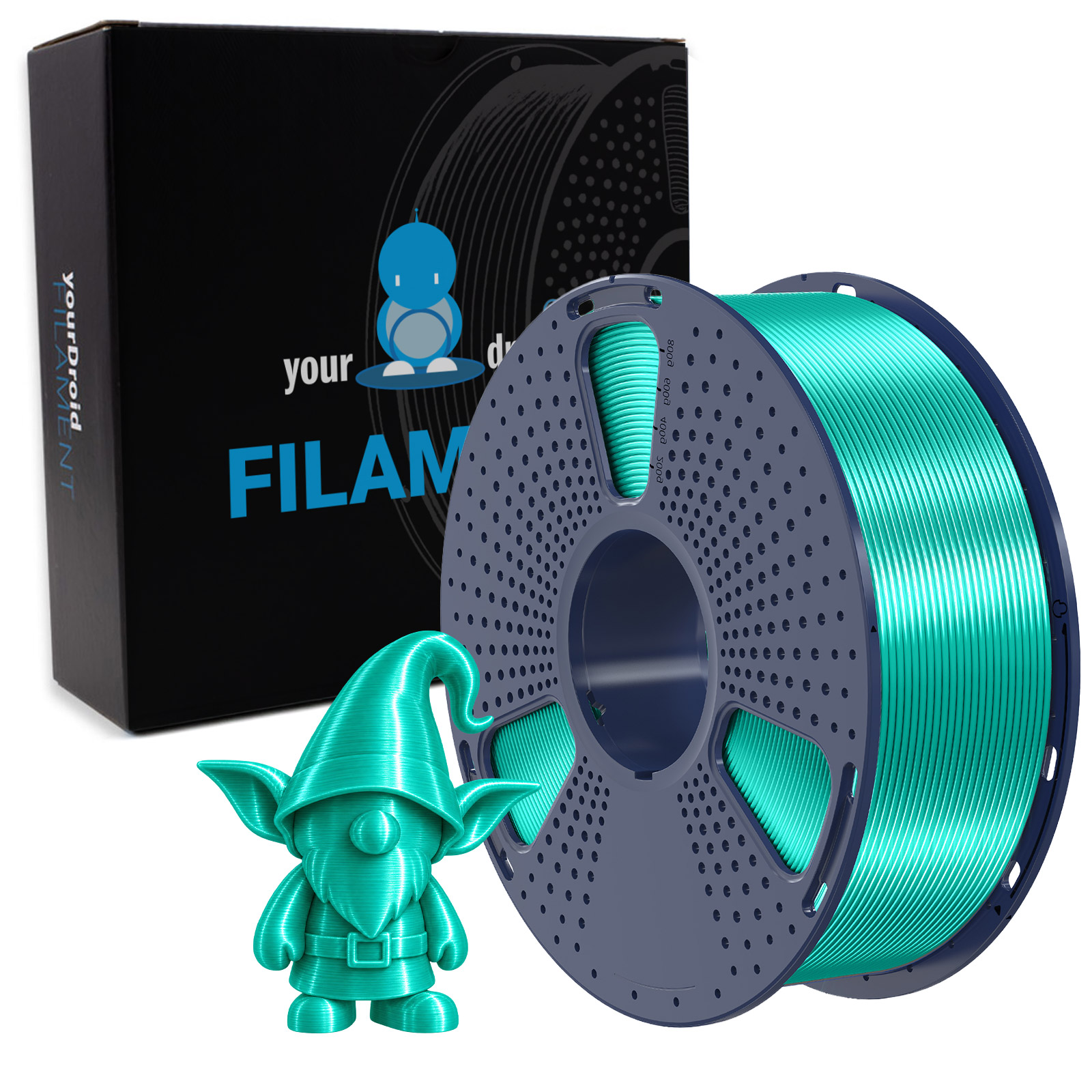 yourDroid BioSilk PLA PLUS Filament Grün 1.75mm 1kg