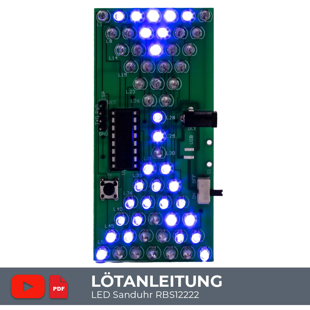 Lötanleitung Elektronische LED Sanduhr