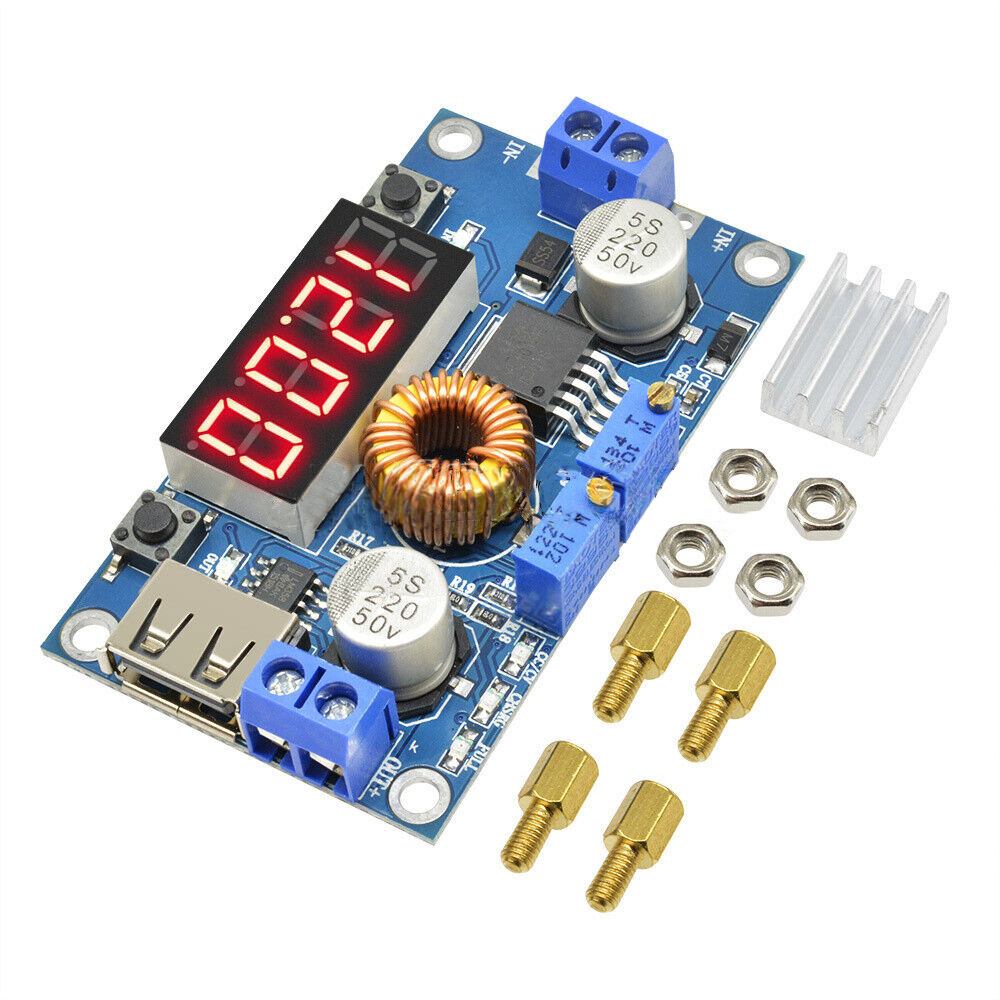 Step-Down Spannungswandler DC 5-36V auf 1.25-32V 5A mit LED Display USB