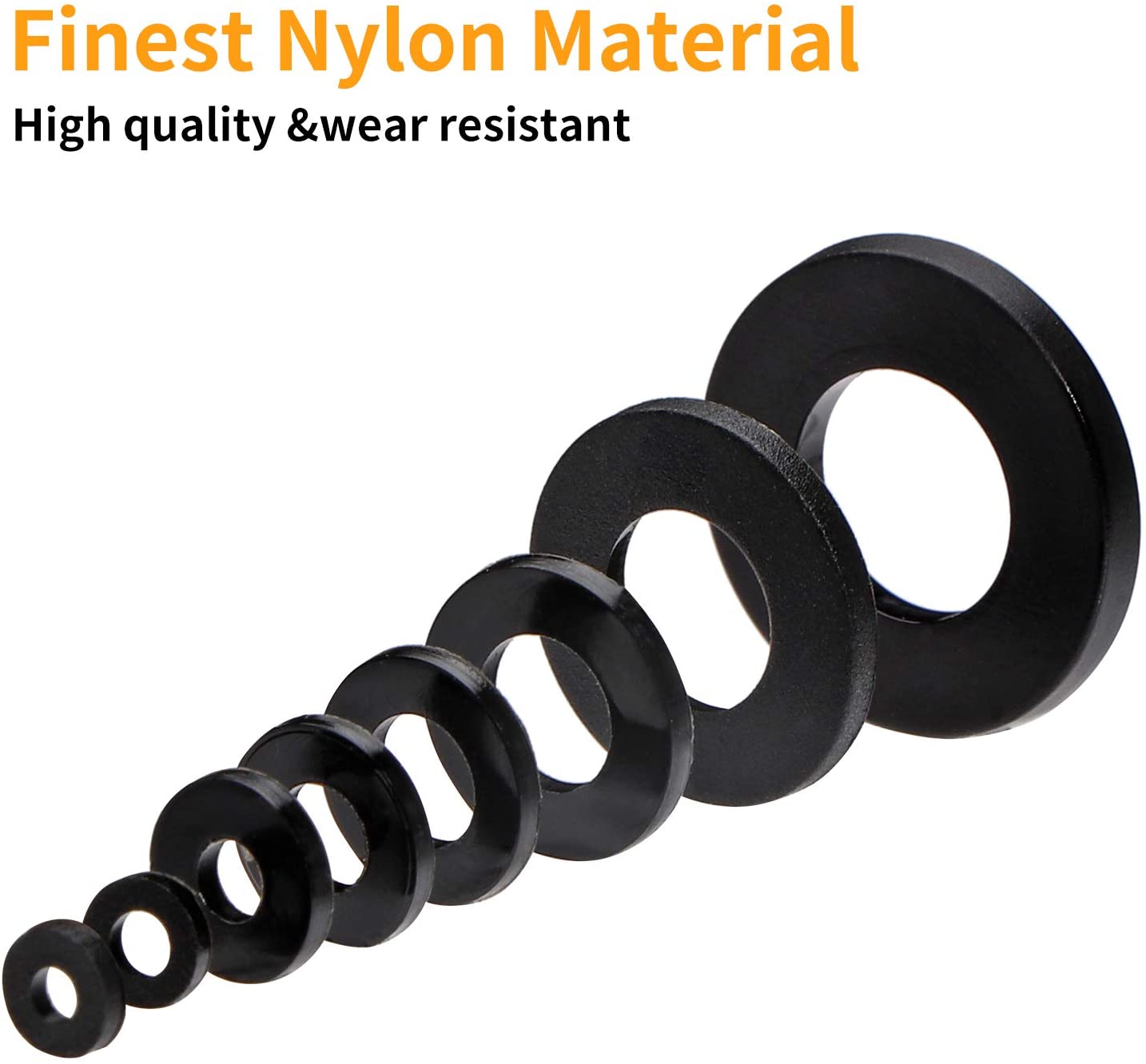 500tlg Nylon Unterlegscheibe Kunststoff Sortiment M2-M10 Beilagscheiben Set