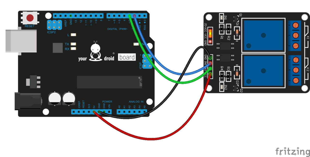 kwmobile 3X 2 Kanal Relais Modul mit 5V für Arduino