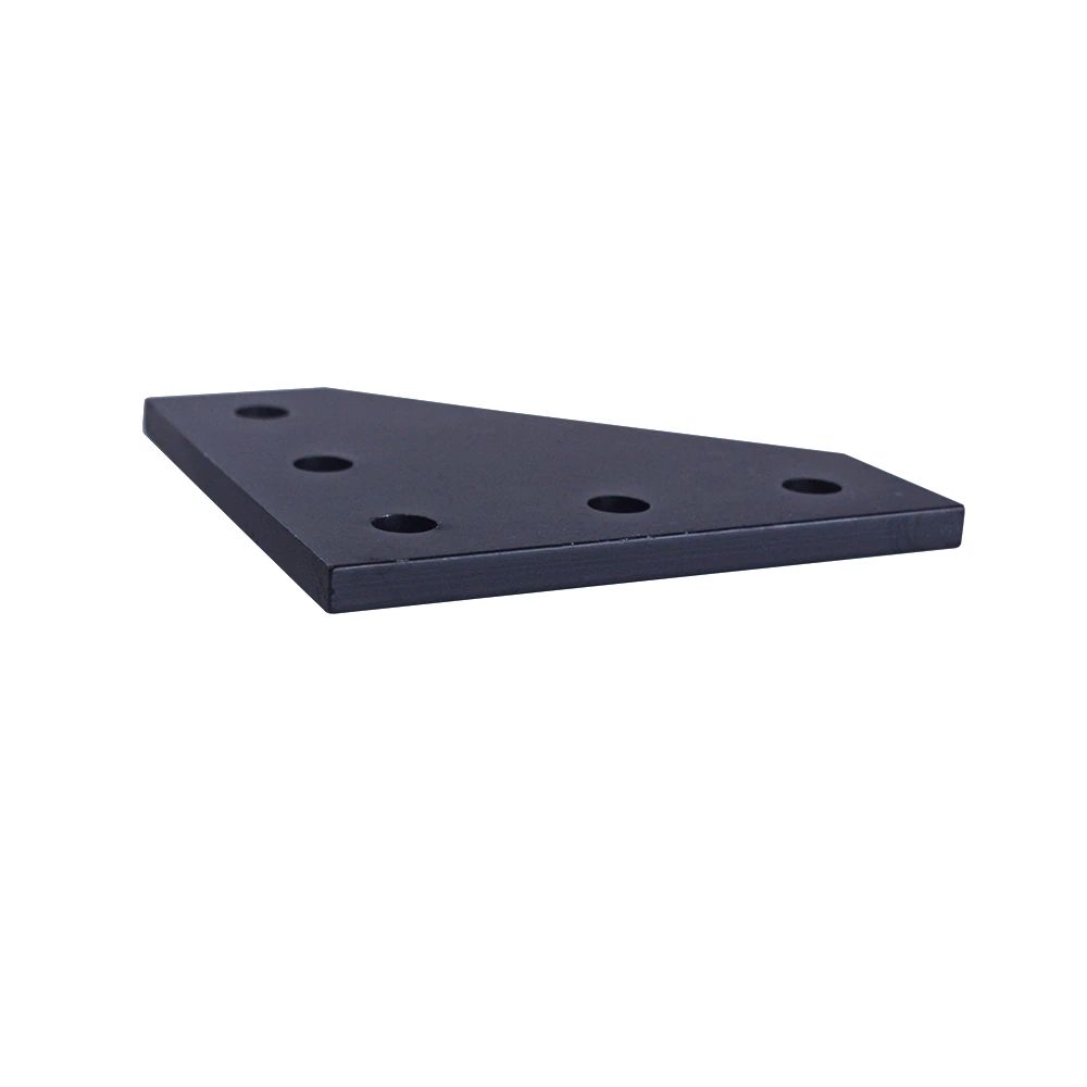 Verbindungsplatte L-Form 90° für 2020 Aluminiumprofile, schwarz