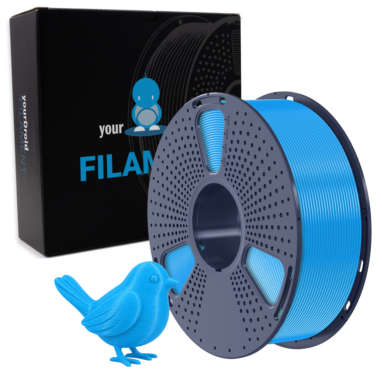 yourDroid TPU 95A Filament Azurblau 1.75mm 1kg