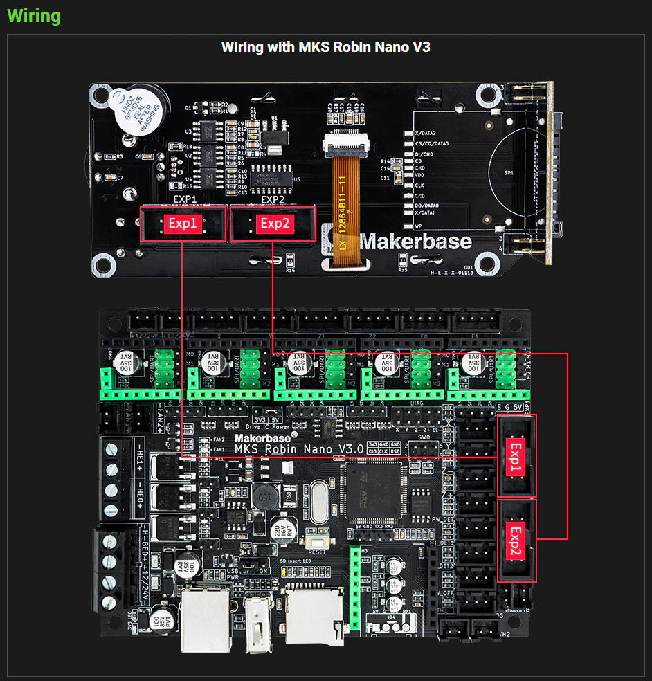 MKS Mini 12864 V3 LCD mit vorderem SD-Slot