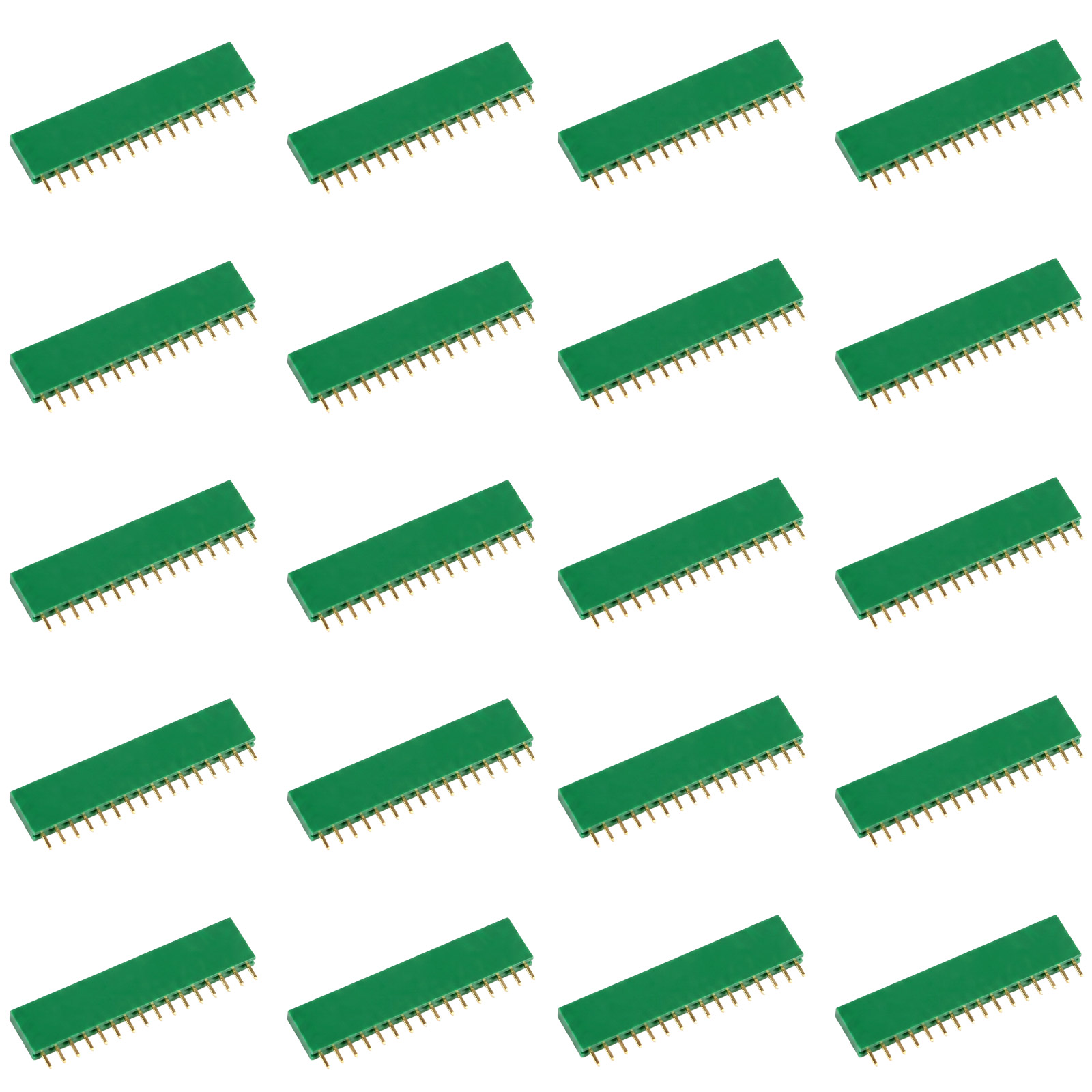 20x Buchsenleiste 16-polig 2,54mm grün