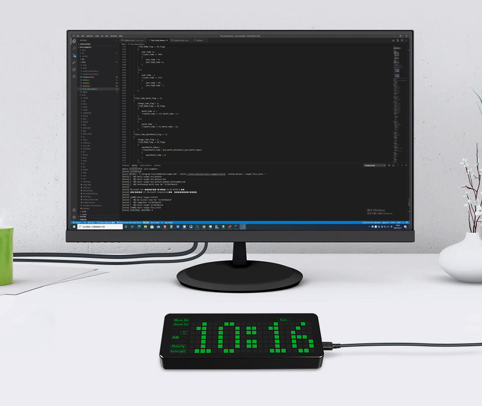 Waveshare Elektronische Uhr für Raspberry Pi Pico