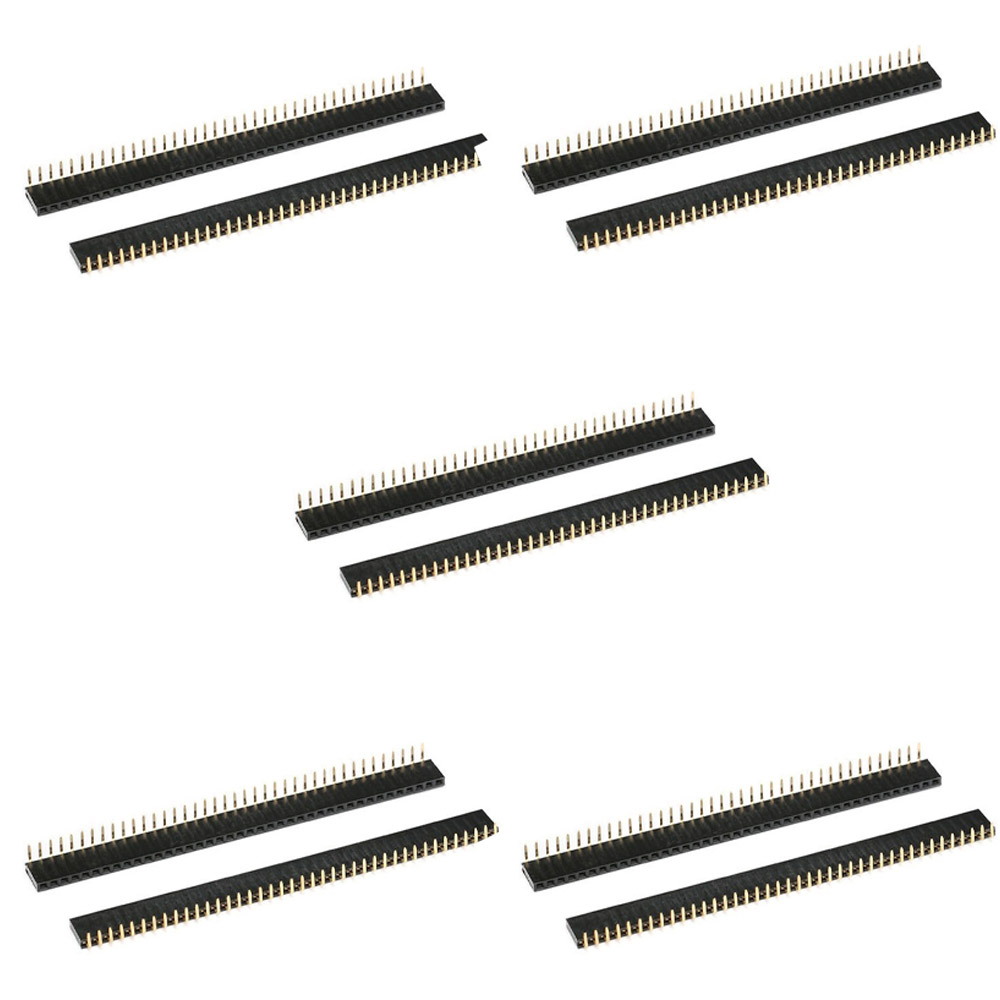 10x 40 Pin 2.54 mm Buchsenleiste gewinkelt