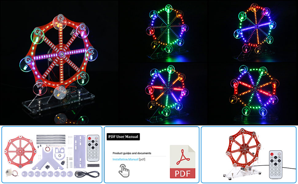 Bausatz LED Riesenrad mit Fernbedienung und Animationen