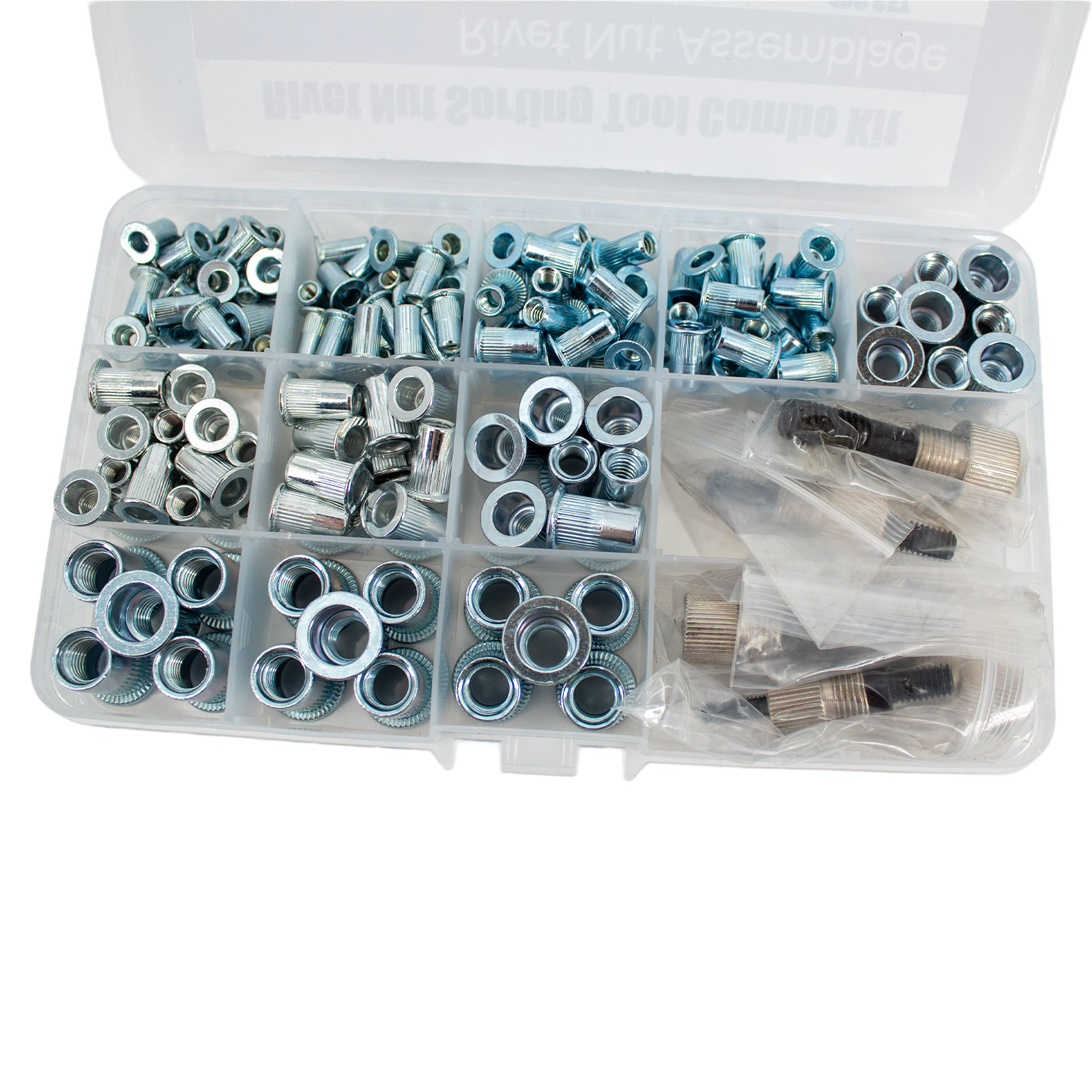 Nietmuttern Sortiment 180 Stk M3/M4/M5/M6/M8 mit Nietmutternzange