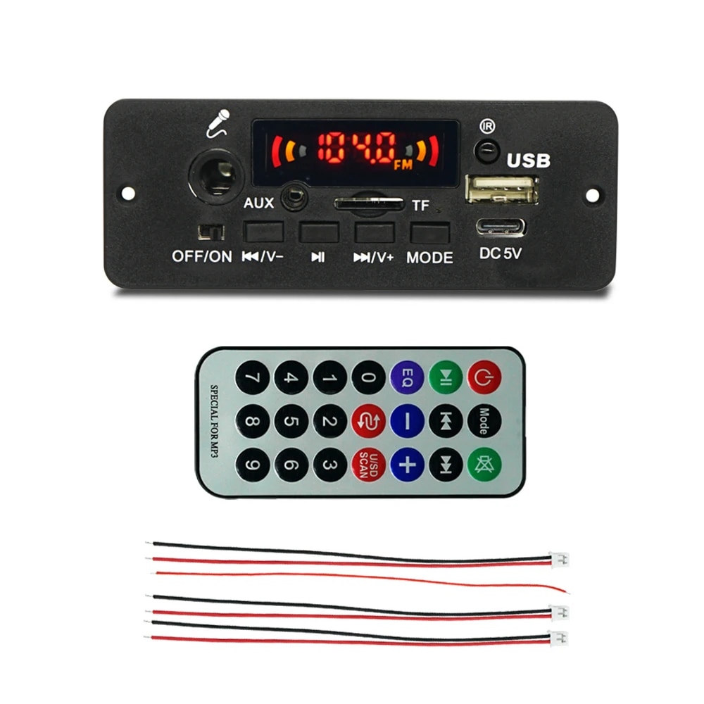 2*5W Bluetooth Verstärker 12V MP3 Decoder Auto Musikplayer FM Radio
