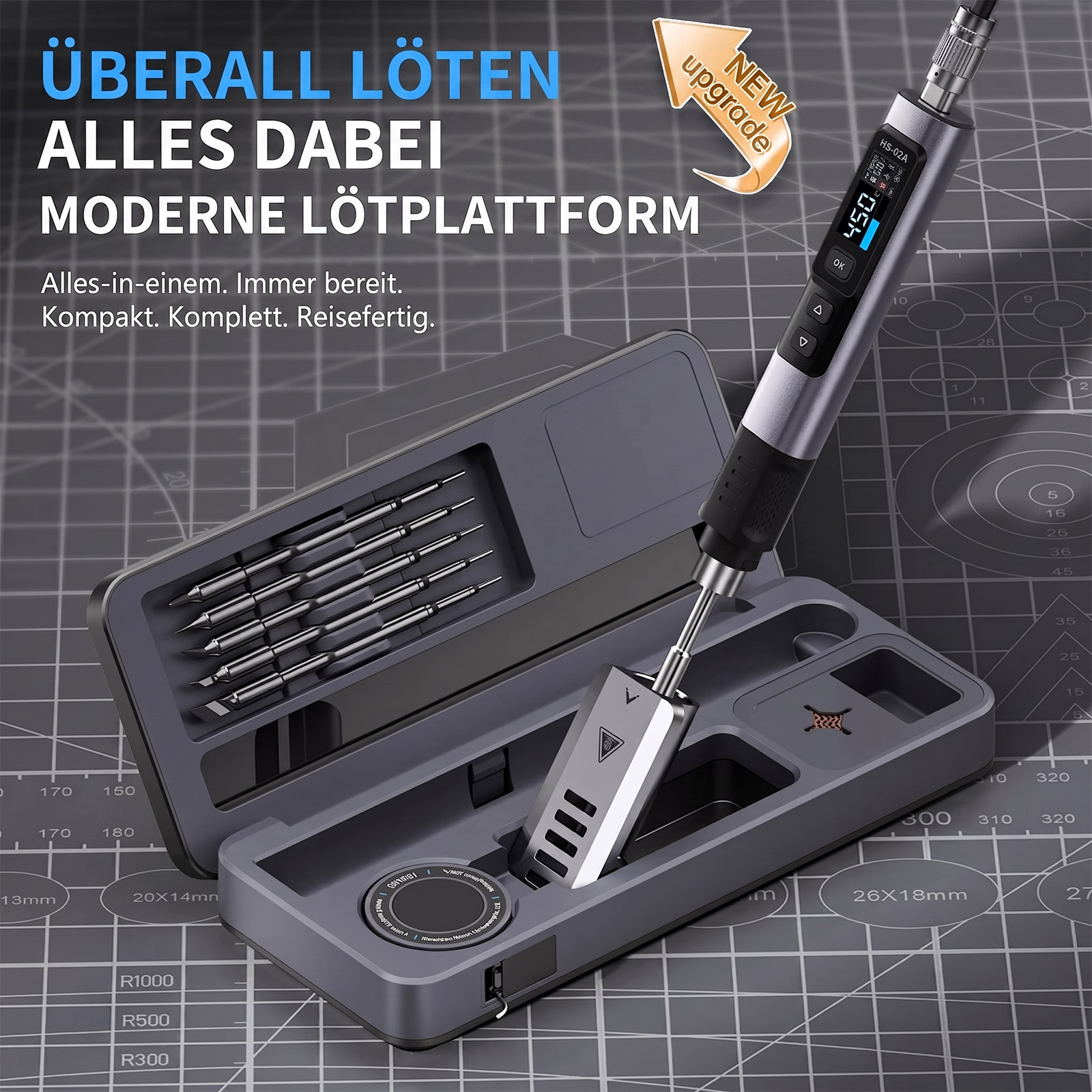 FNIRSI HS-02 Intelligenter Lötkolben mit OLED-Display (HS-02A)