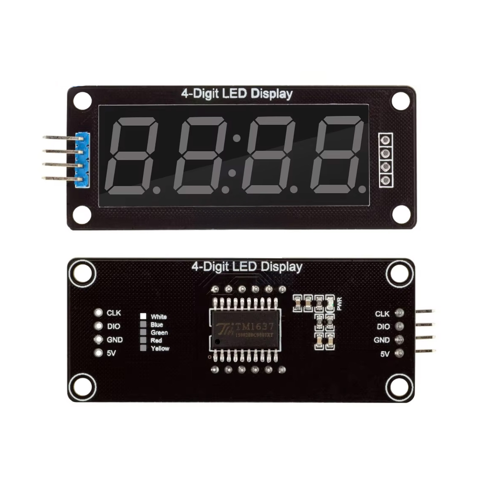 TM1637 7-Segment Display Modul 4-stellig gelb