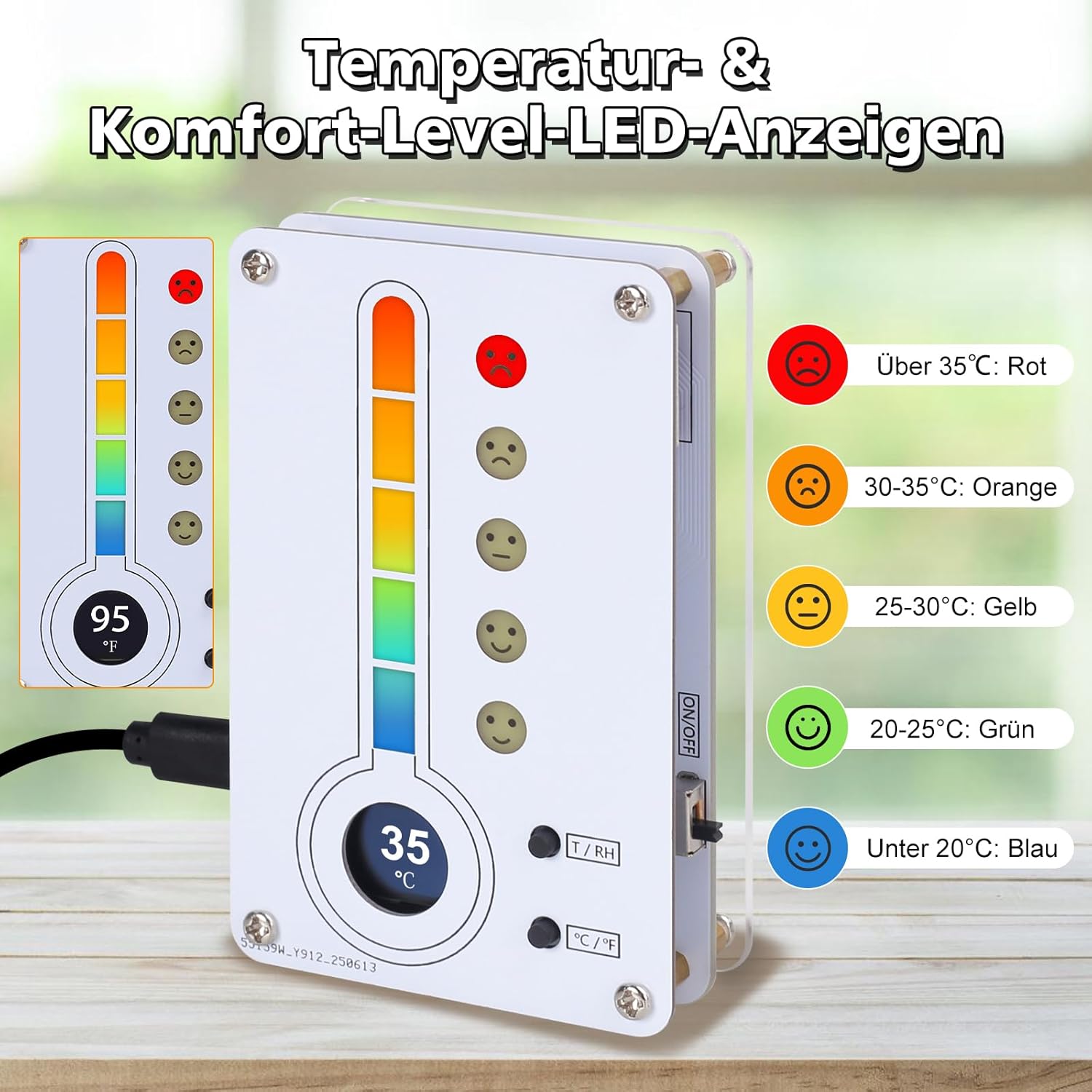 Bausatz DIY Temperatur- & Feuchtigkeitsmesser mit OLED Display Thermo-Hygrometer