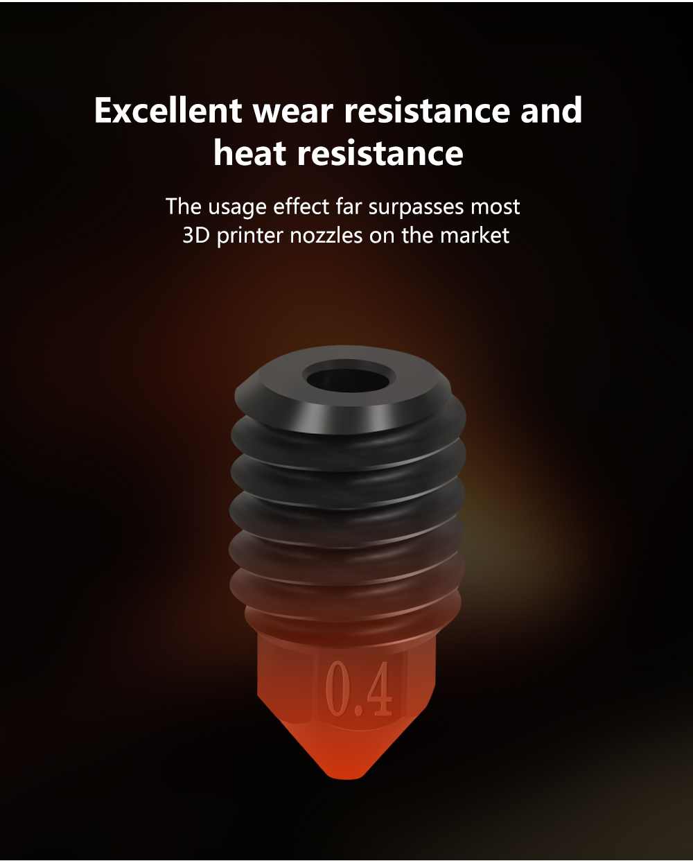 Gehärtete Stahl Düse 0.4mm für Bambu Lab X1 Upgrade Hotend