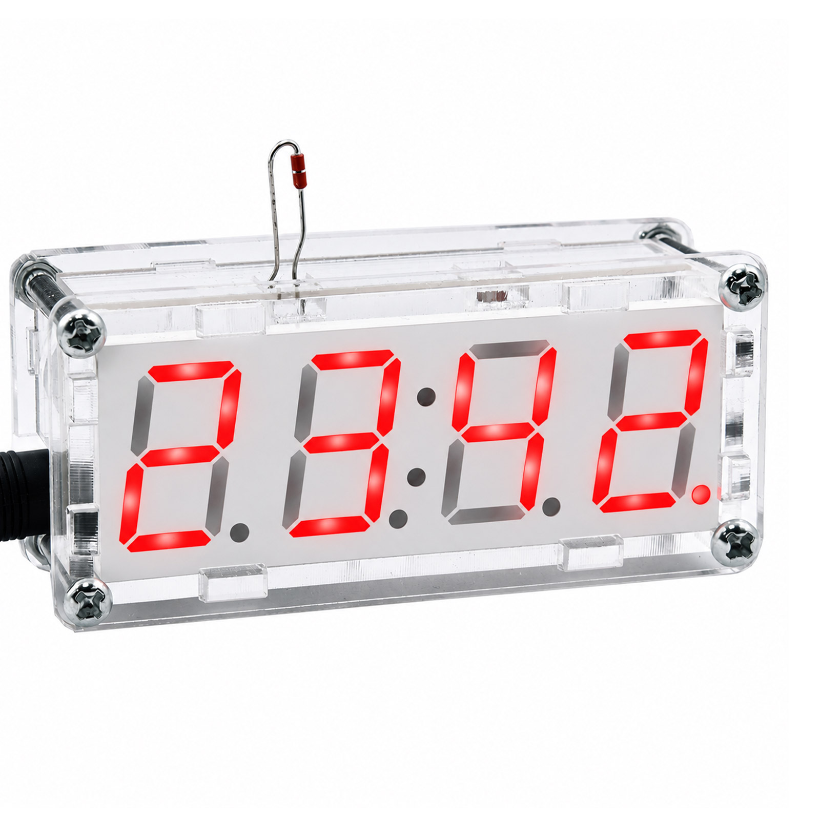 Bausatz Elektronische Uhr mit 4 Bit Display Rot