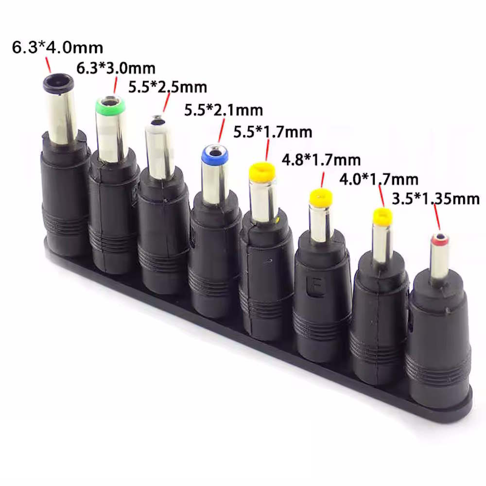 8x DC Adapter Set 5.5x2.1mm Male zu Female – Netzteilstecker Konverter Kit