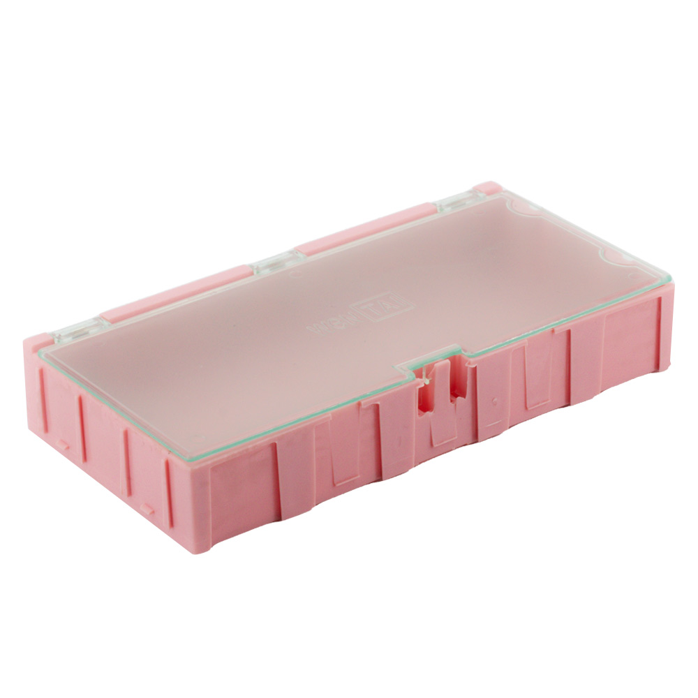Leer Container Box 4 für SMD Bauelemente - pink