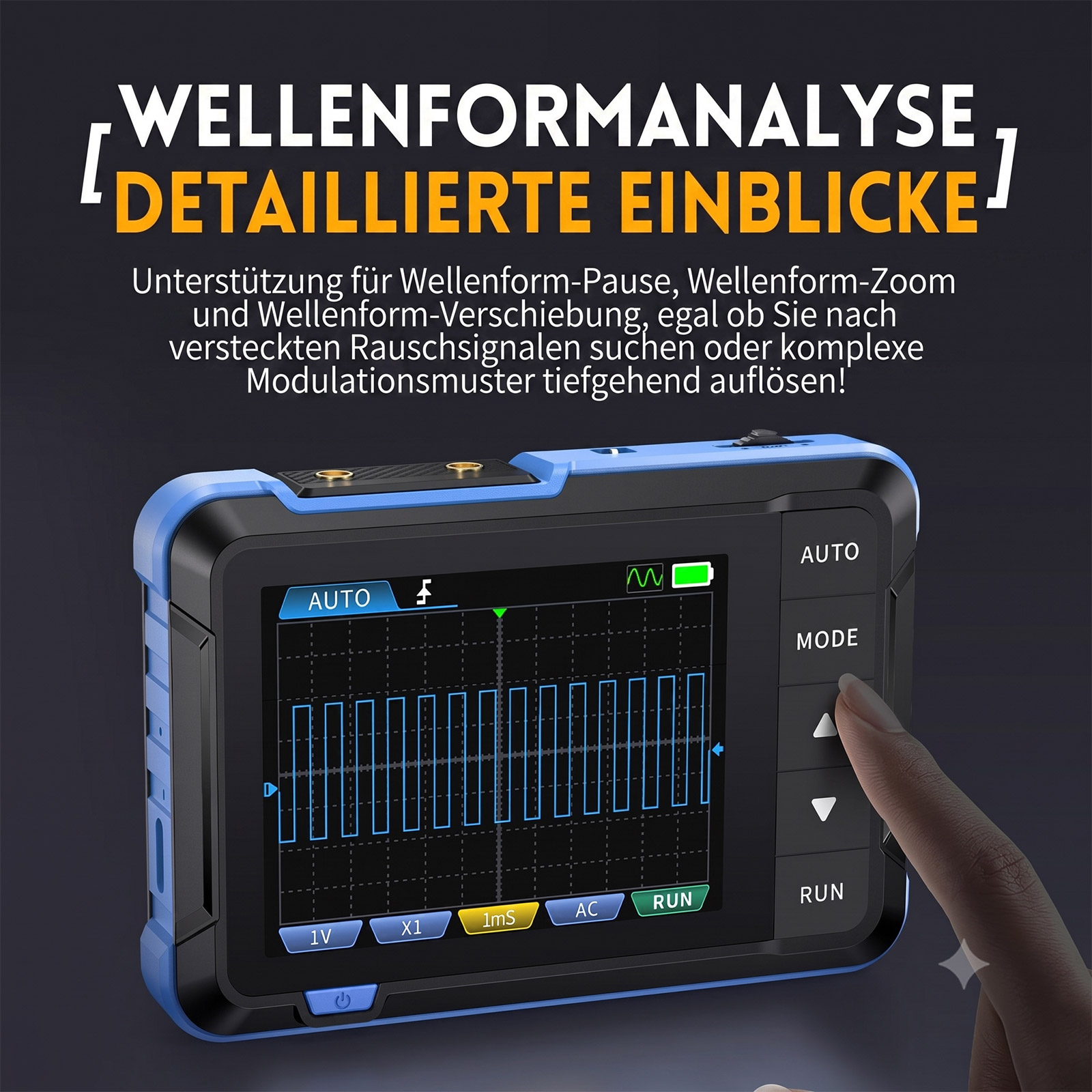 FNIRSI DSO-153 Mini-Oszilloskop mit Signalgenerator – 1 MHz Bandbreite, 5 MS/s, 2,4" Display