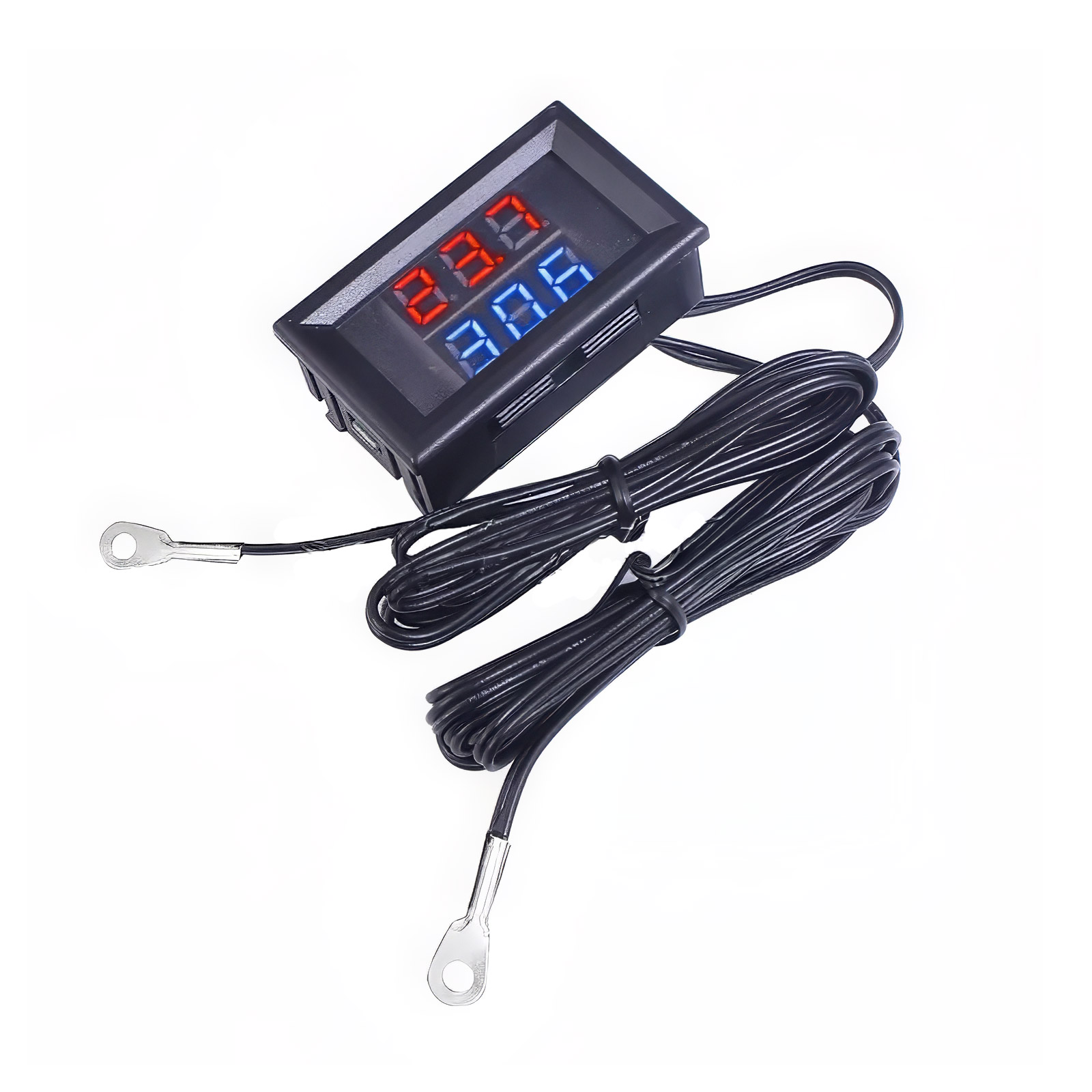 Doppel LED Anzeige mit wasserfesten Temperatursensor DC 4-28V (Rot & Blau)
