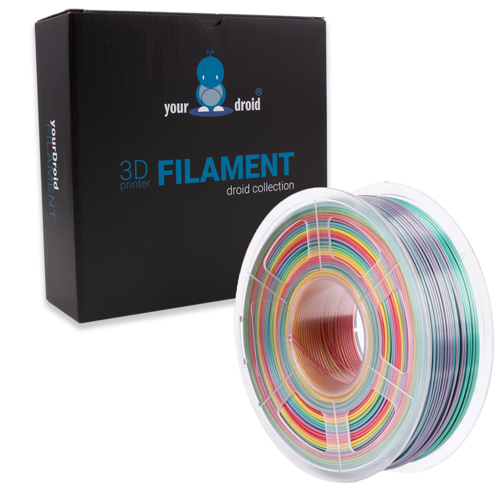 yourDroid PLA Filament Regenbogen 1.75mm 1kg