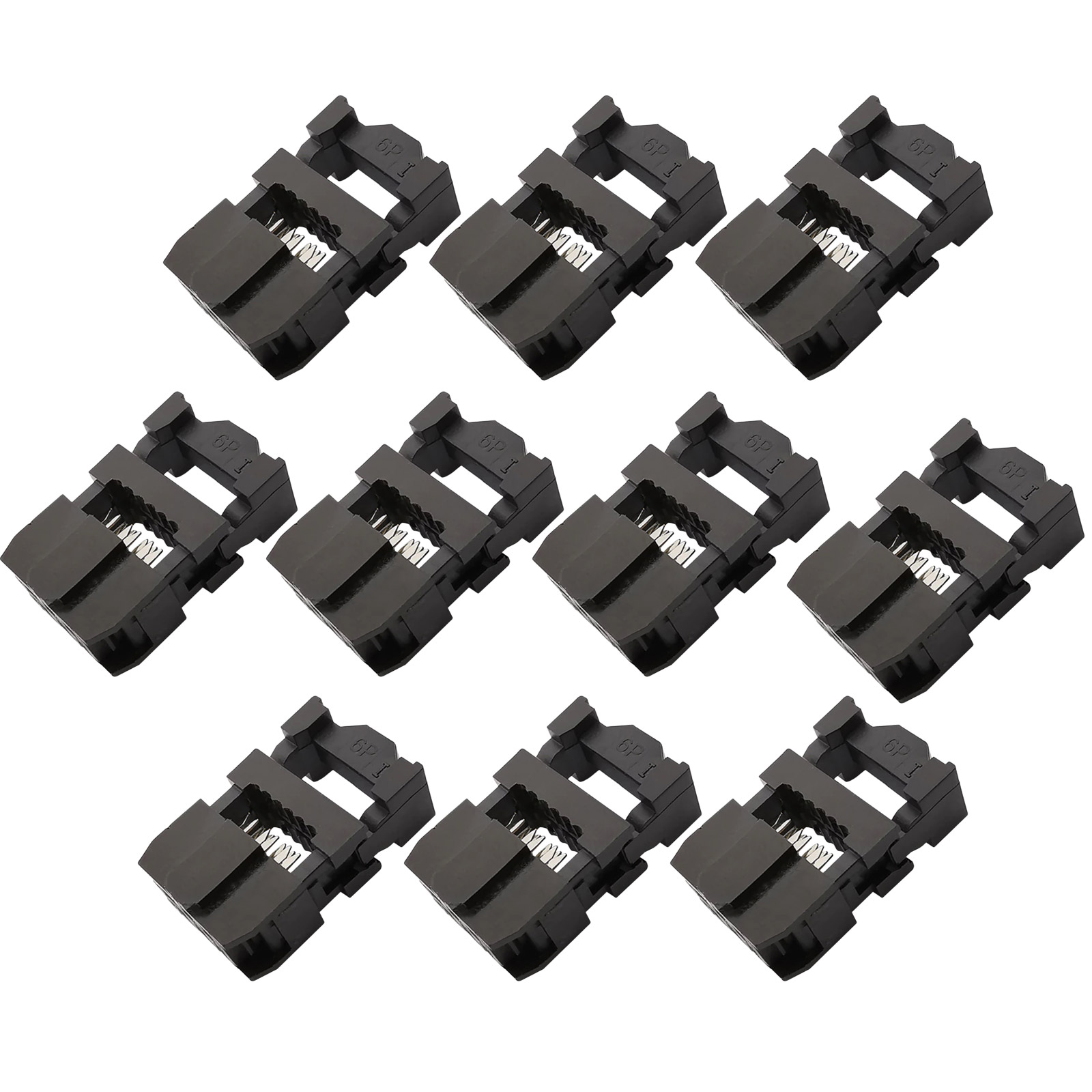10 Stück IDC Buchse 6-Polig 2x3P 2.54mm