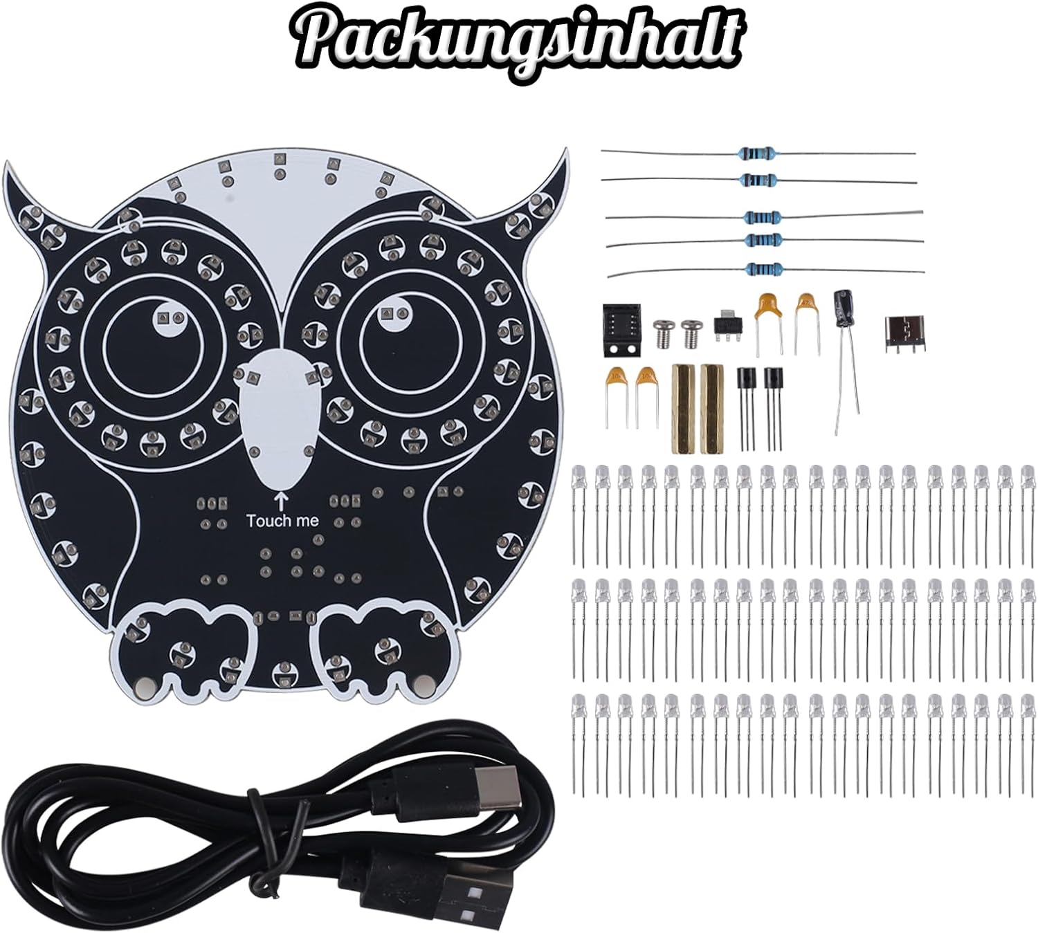 Bausatz Eulenlampe mit Touchfunktion zum Löten