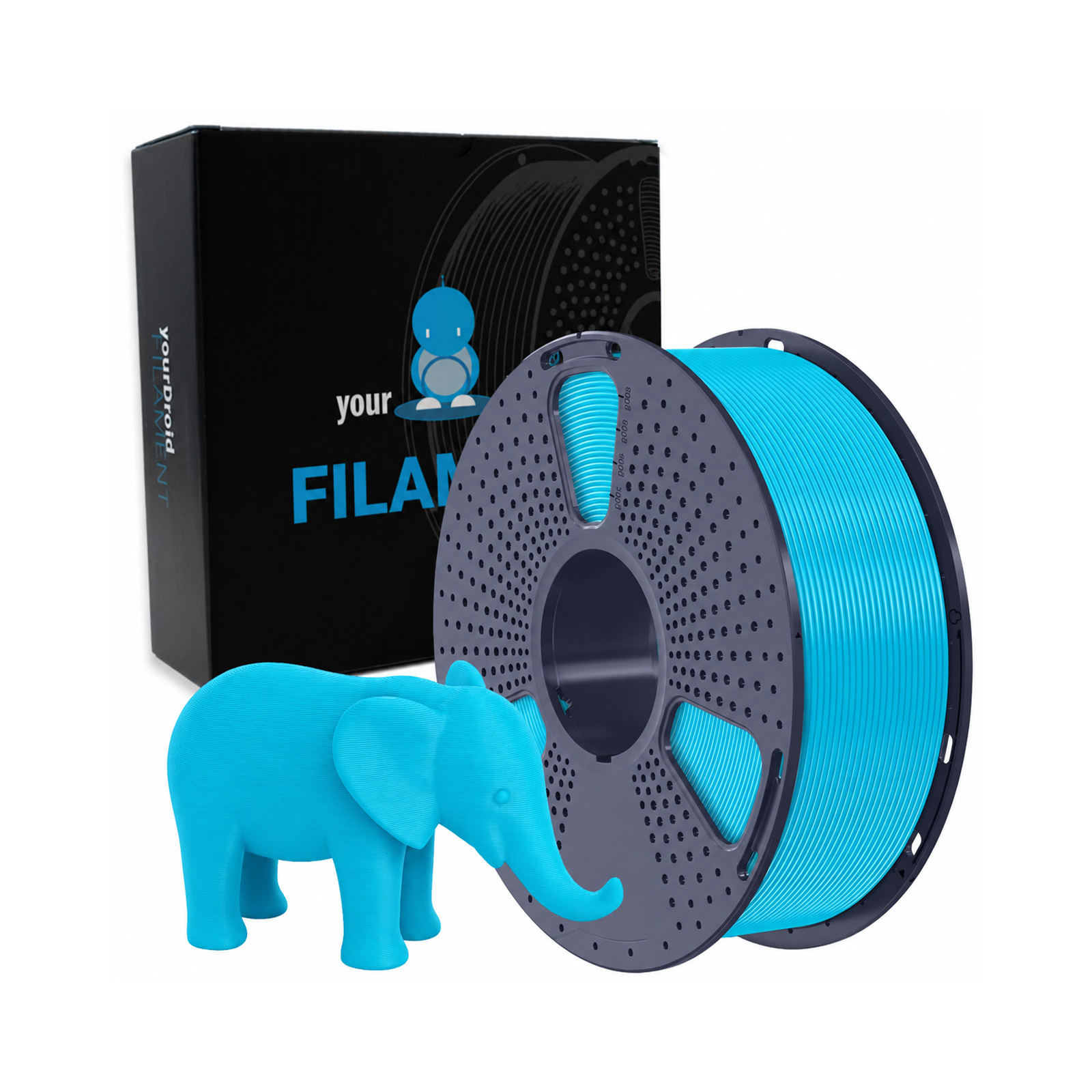 yourDroid PETG Filament Cyan 1.75mm 1kg