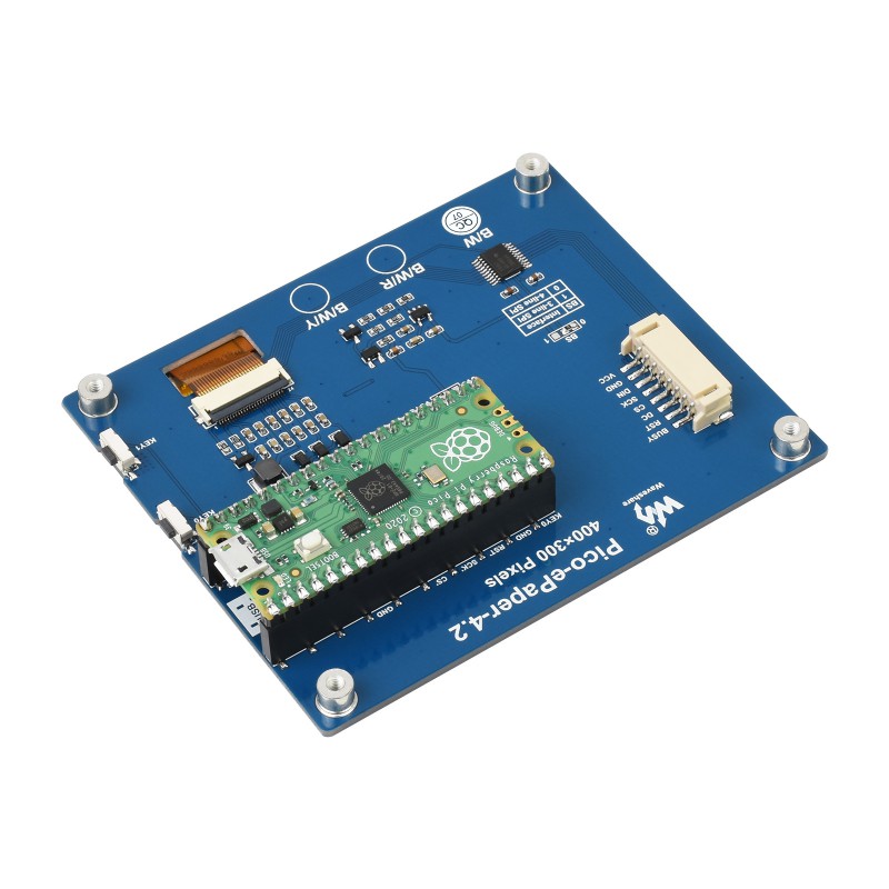 Waveshare 4.2" E-Paper Display Modul für Raspberry Pi Pico, 400×300