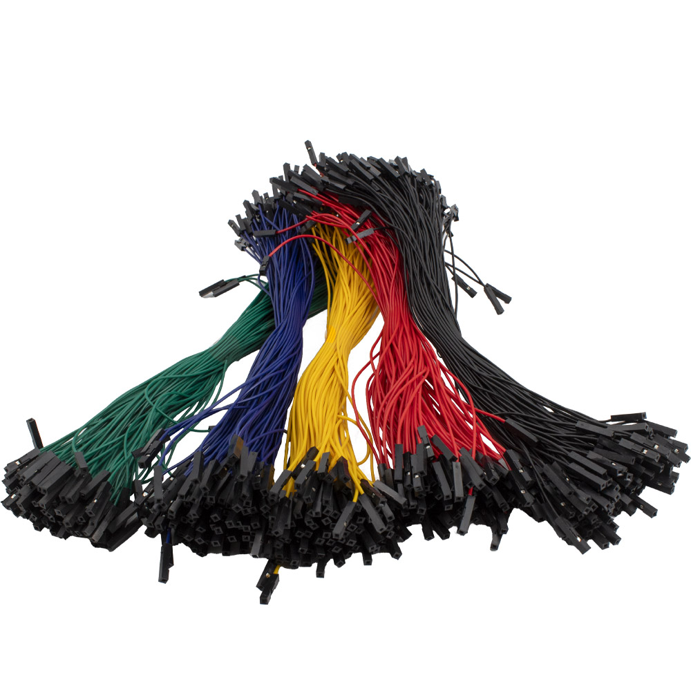 100 Dupont / Jumper Kabel 20 cm Buchse-Buchse zufällige Farbe