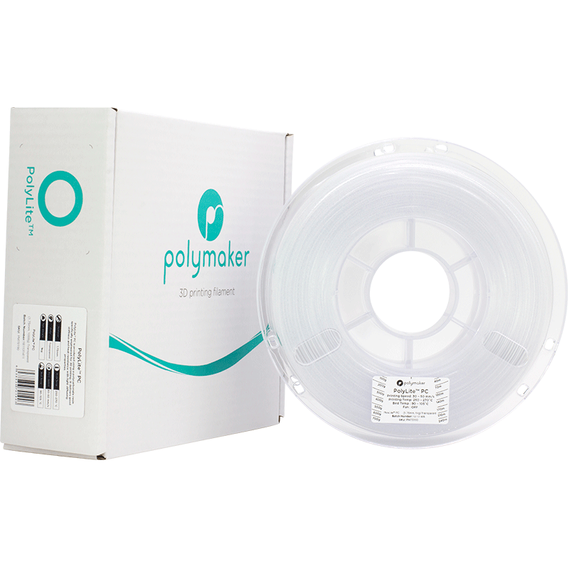 Polymaker PolyLite PC Filament Transparent 1.75mm 1kg