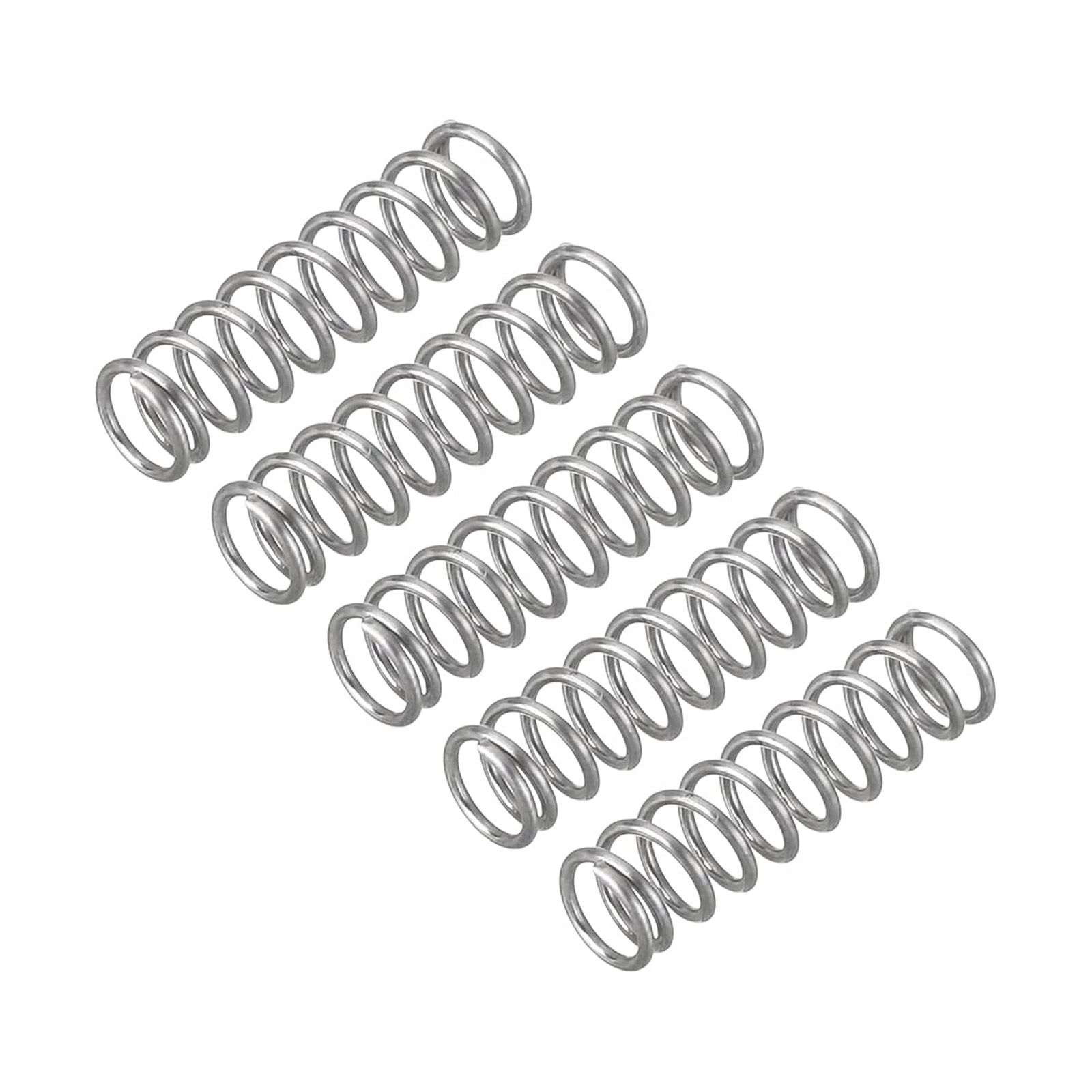 5x Druckfeder Edelstahl 0.6 x 8 x 40mm Kompressionsfeder