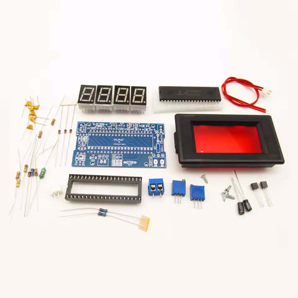 Bausatz ICL7107 Digital-Voltmeter 5V mit LED-Anzeige zum Löten