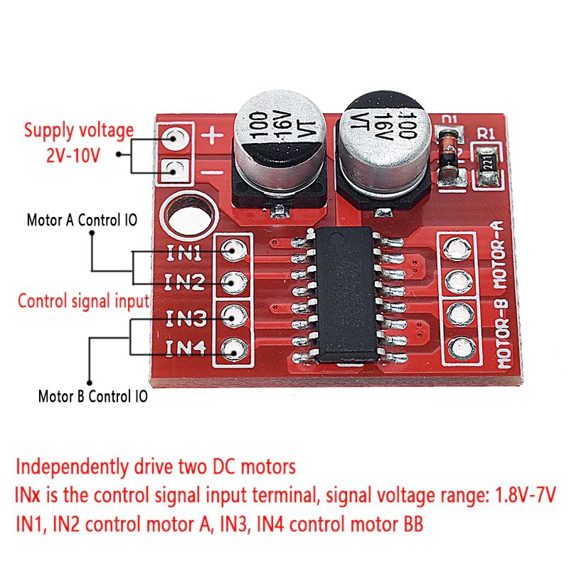 MX1508 DC Motor Treiber Modul LN298N 1.5A – Bild 3