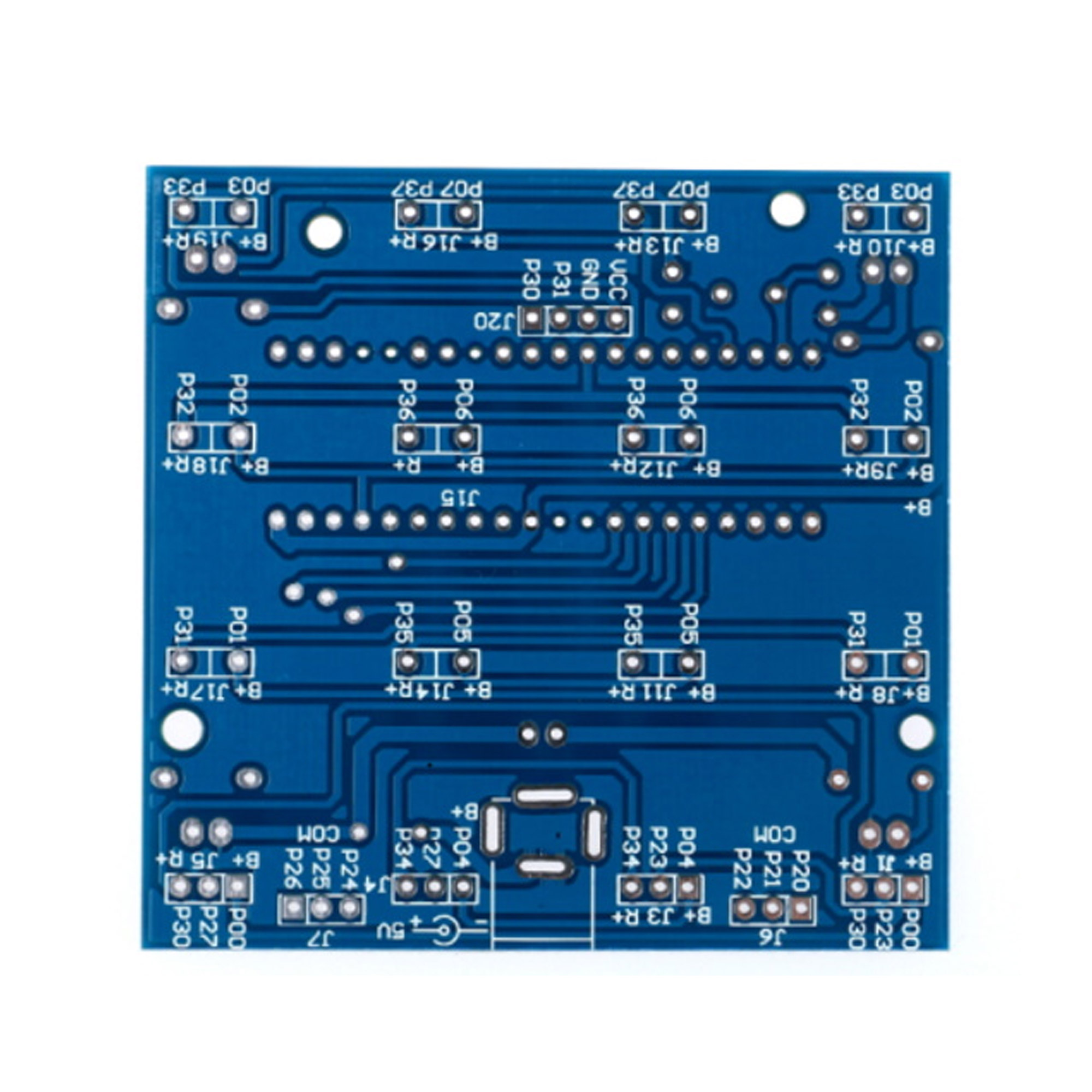 Bausatz 4x4x4 LED Würfel rot/blau
