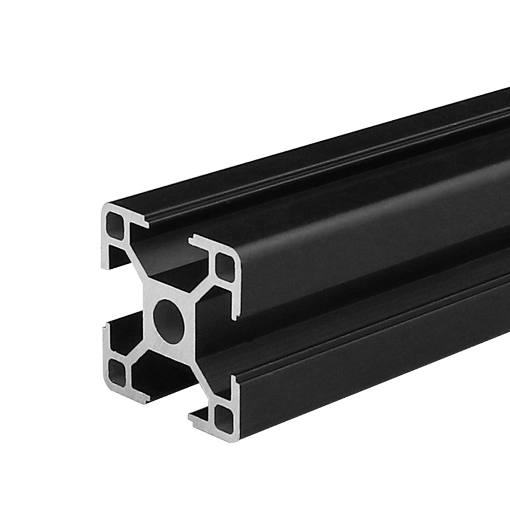 1 Meter Aluprofil 30x30L B-Typ Nut 8 Schwarz